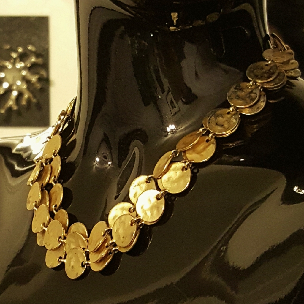 Gold Brushed 3 Stringed Necklace